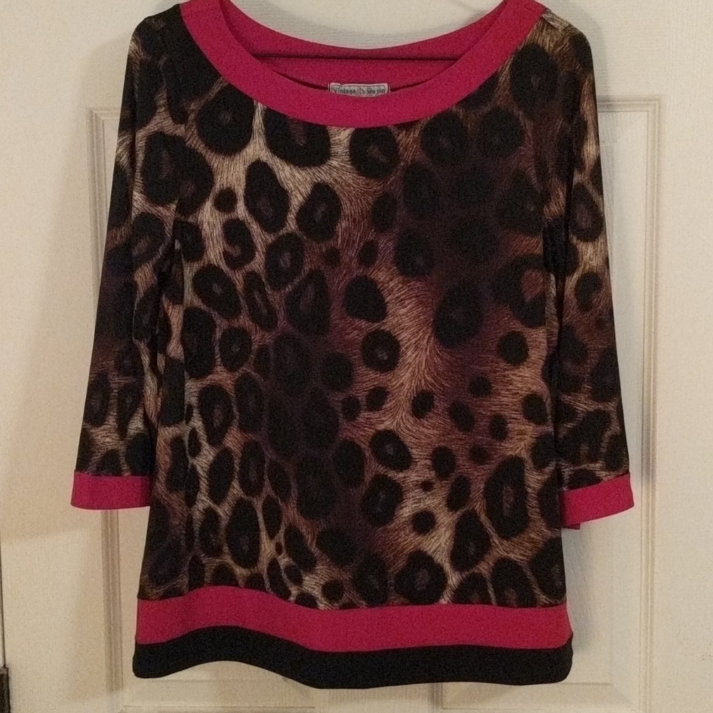 Vintage Suzie animal print top